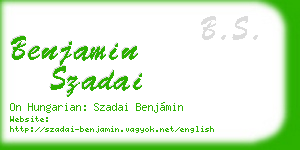 benjamin szadai business card